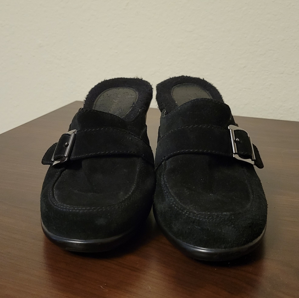 Easy Spirit Suede Leather Clogs, 7.5